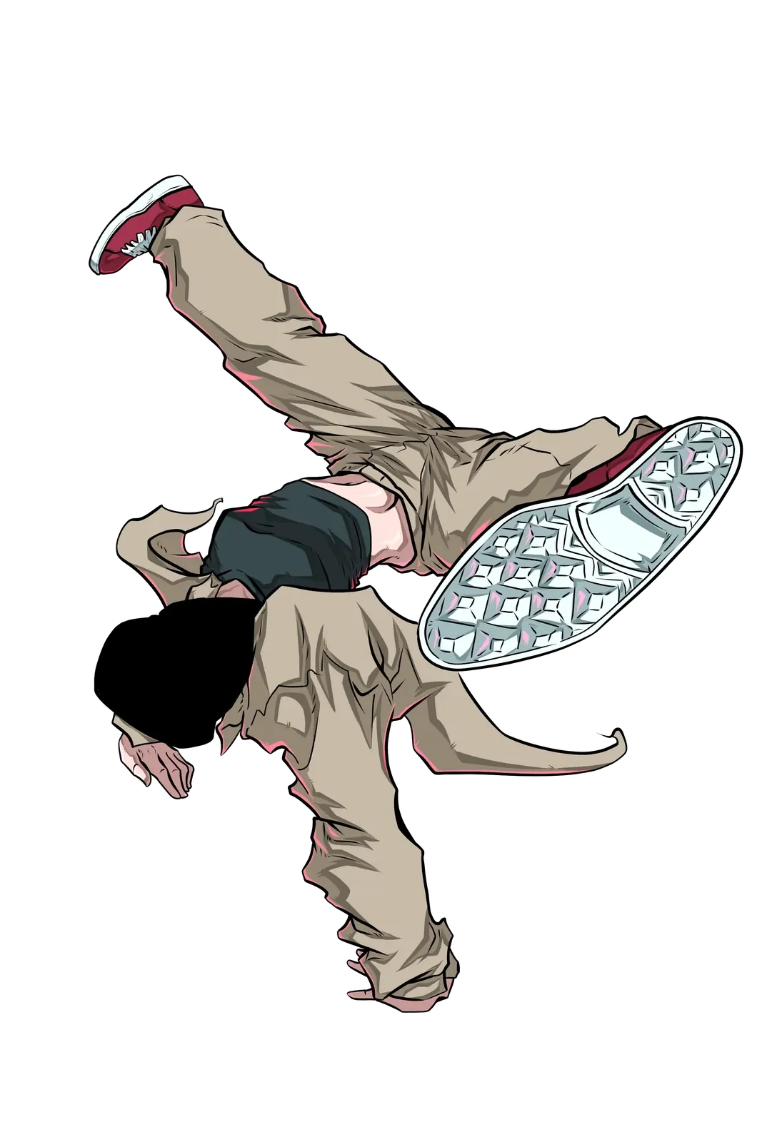 KITTEイベント　パネル用ブレイクダンスイラスト