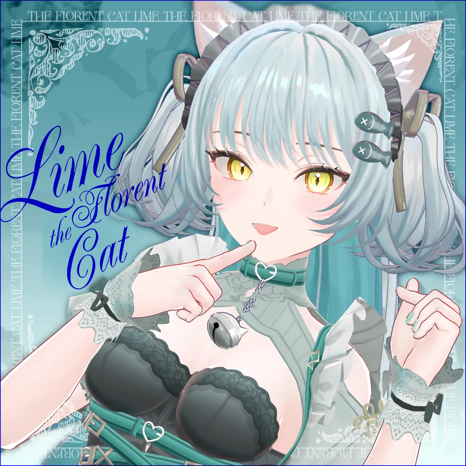 黒猫洋品店合同会社×「白猫のライム・フローレン」VRChat対応3Dアバター