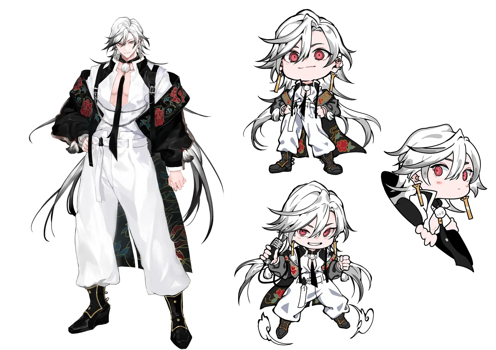 Vtuber 「鴉守ジン」グッズ用イラスト