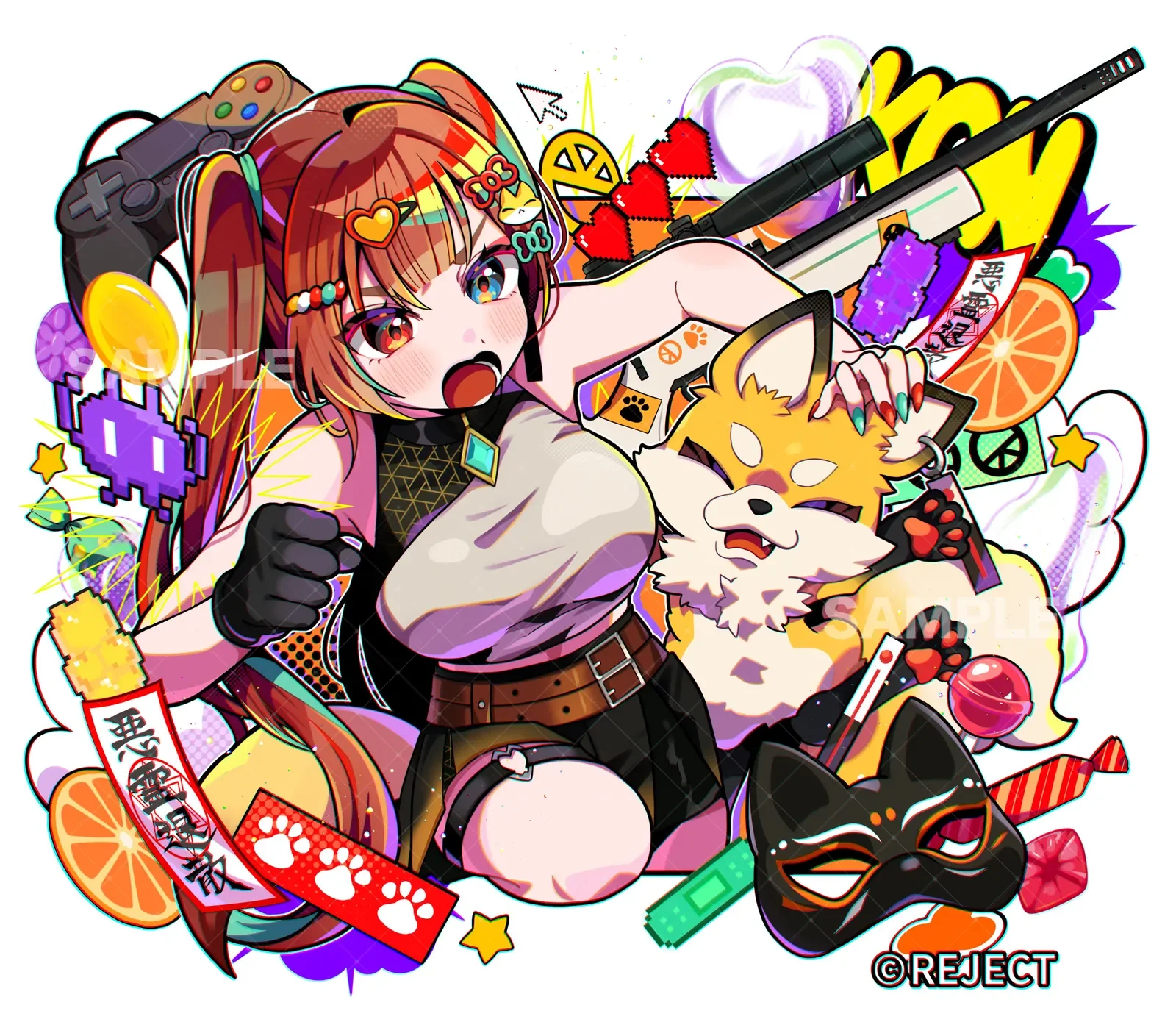 巫神こん生誕記念イラスト