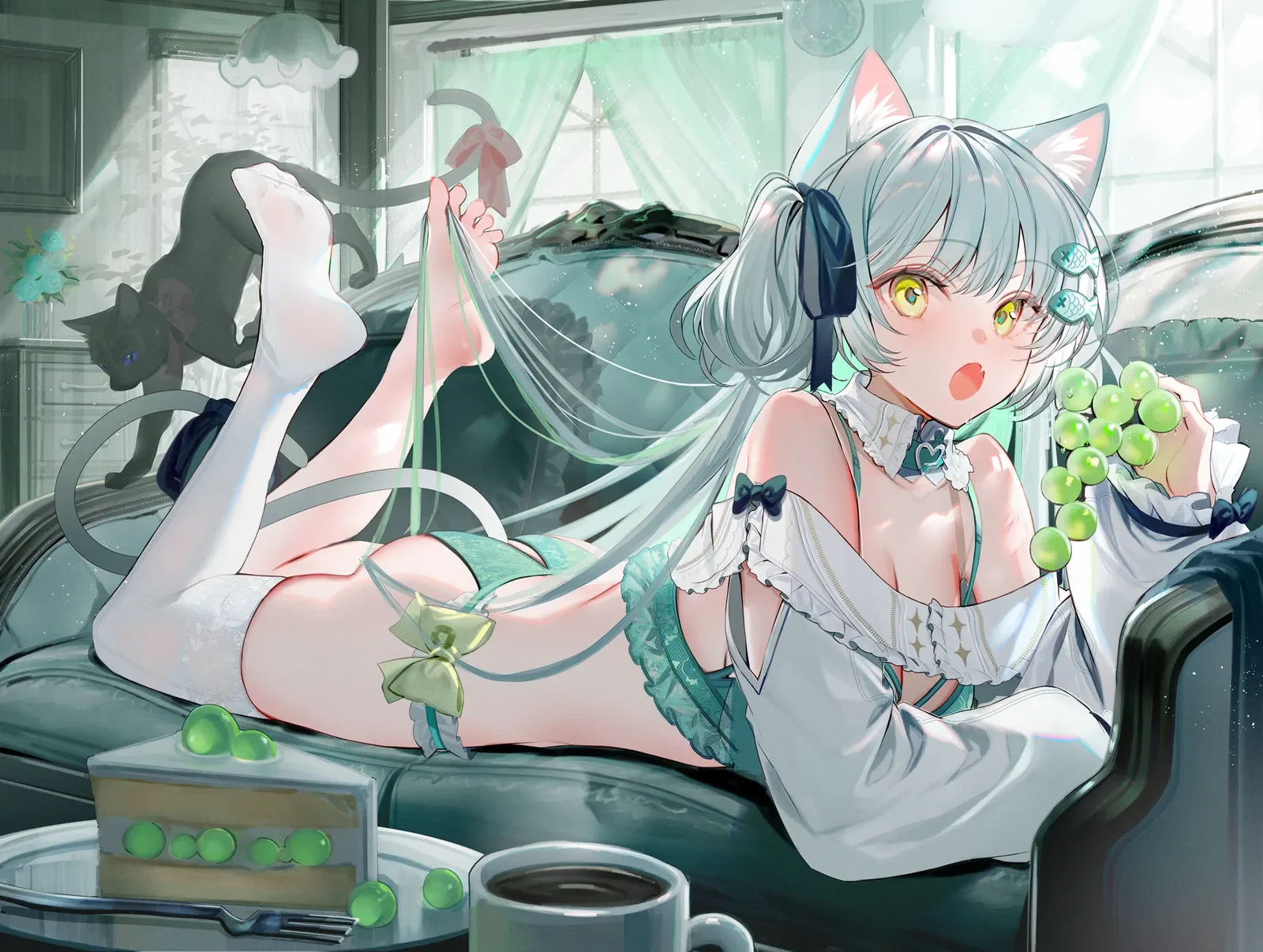 音声作品「気まぐれ&甘えんぼ 猫耳お嬢様といっしょ♪」カバーイラスト