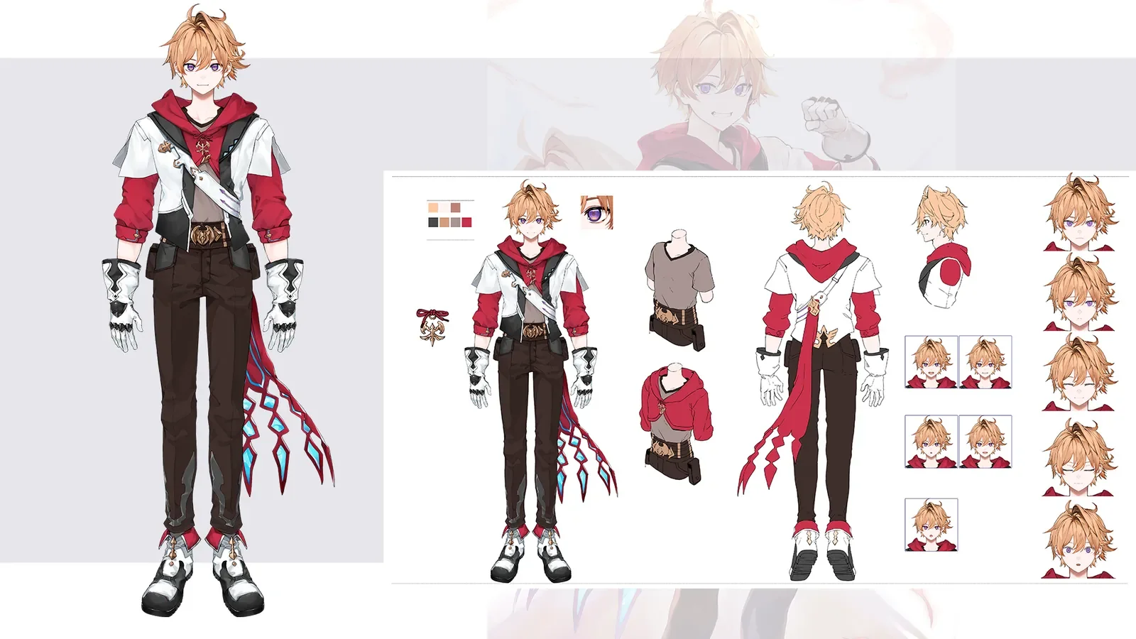 Vbox所属２期生　「緋色ヒロ」キャラクターデザイン