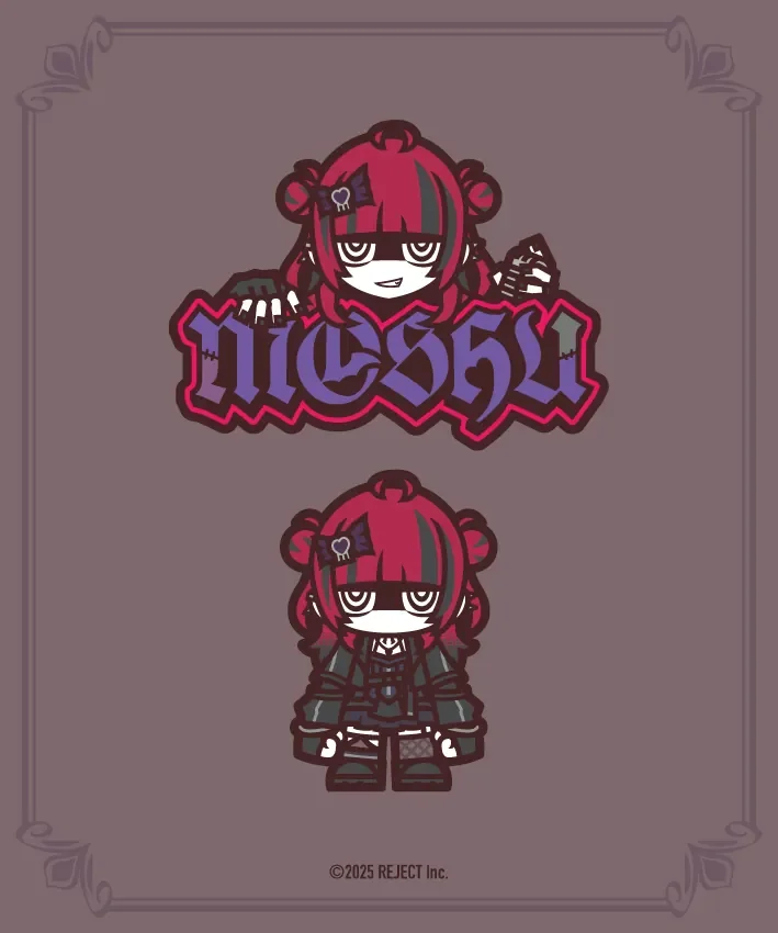 REJECT所属Vtuber「折咲もしゅ」 グッズ用イラスト