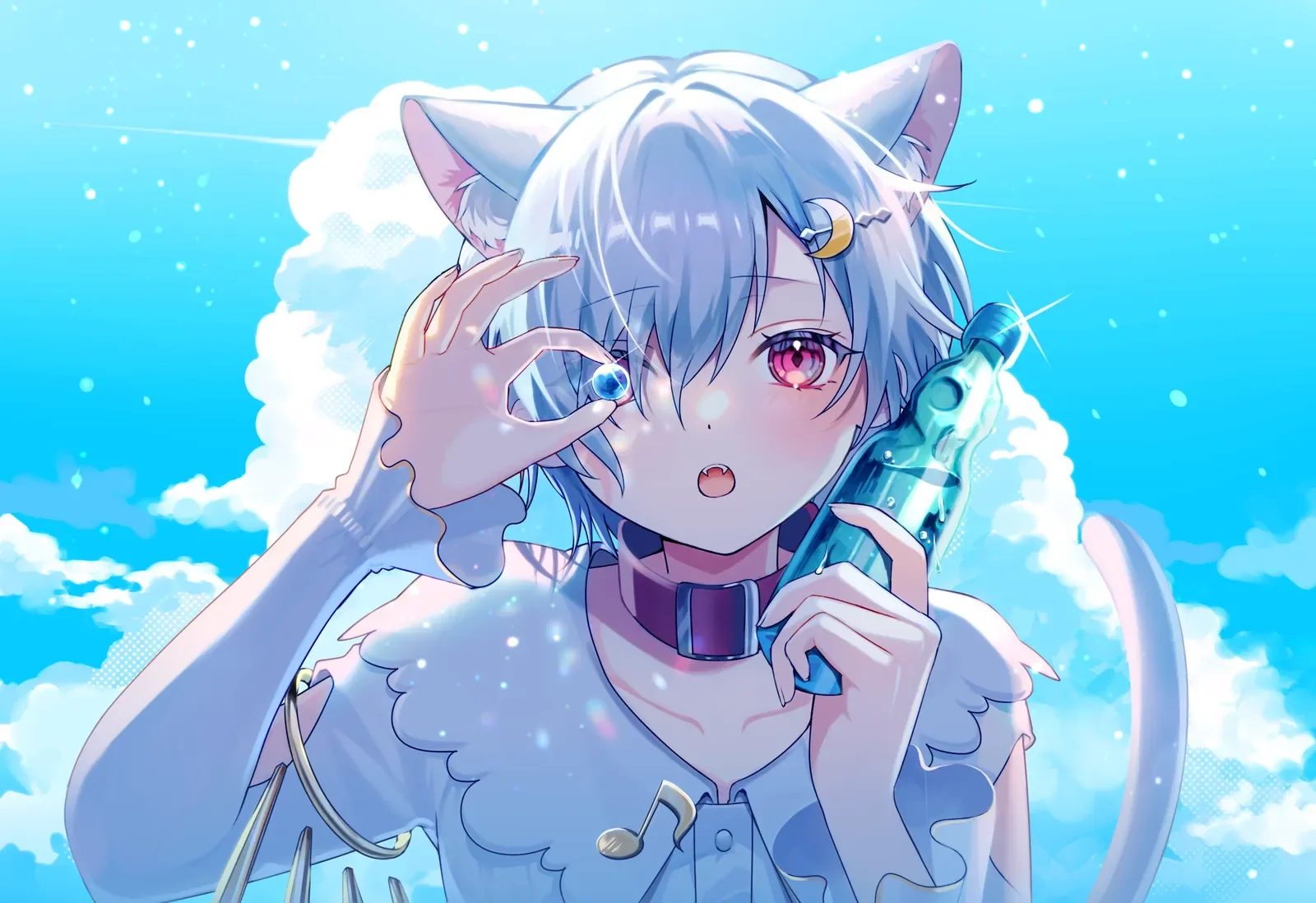 萃茜様ラムネ用描き下ろしオリジナルラベルイラスト一点