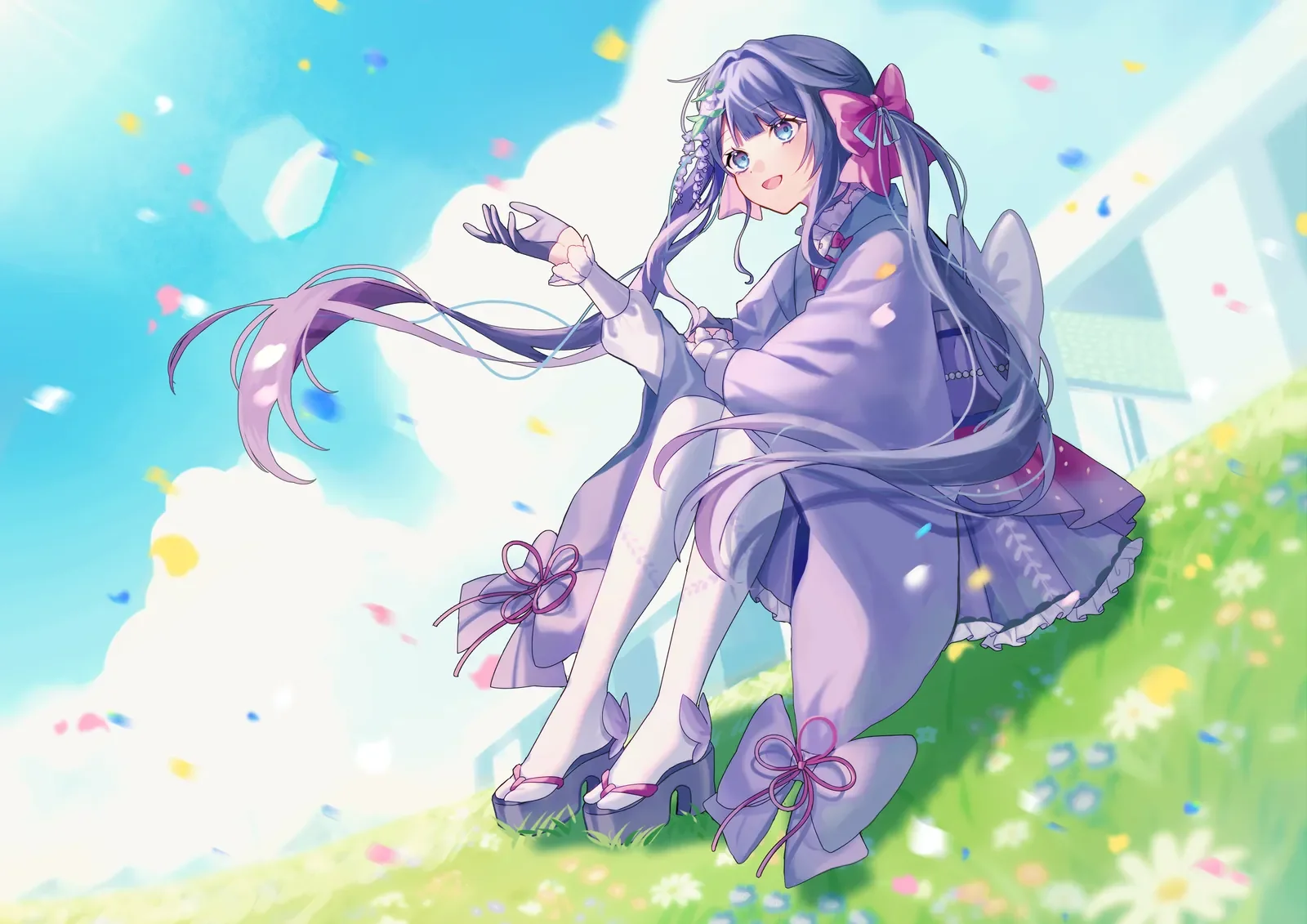 足利みらいVTuberプロジェクト公式・足利ふじな様　1周年記念グッズ用イラスト一式