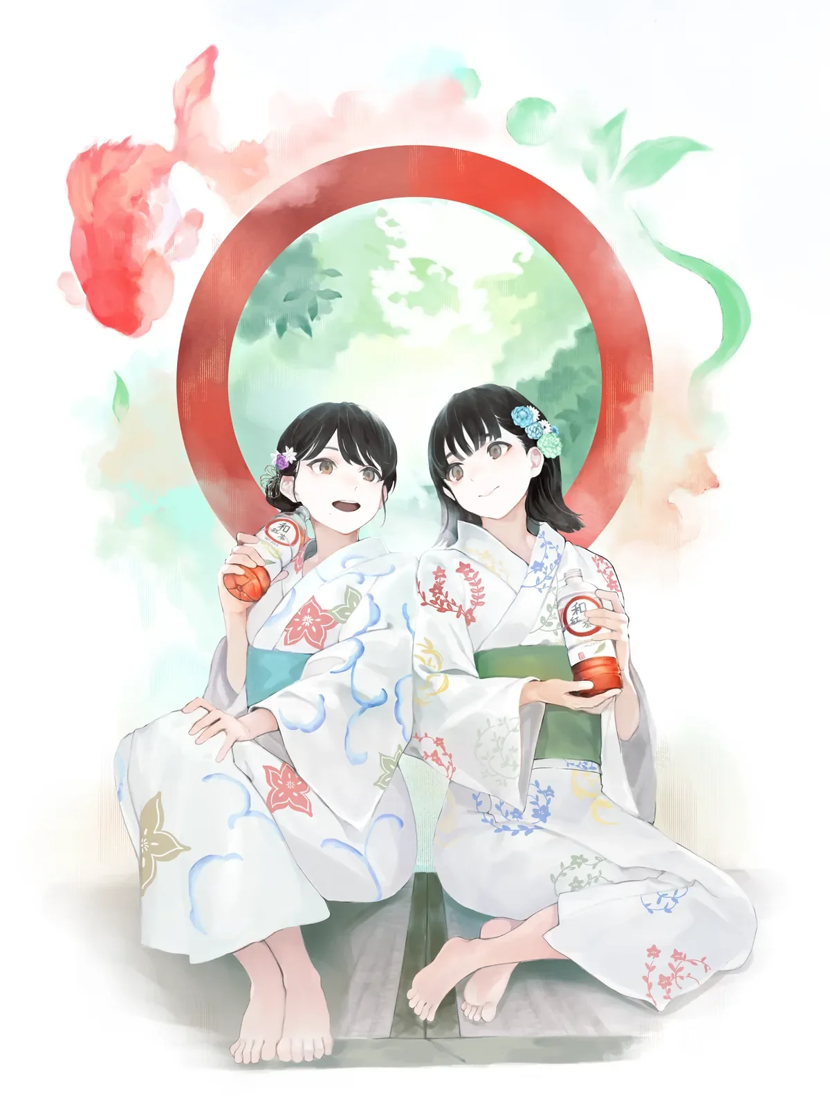 和紅茶姉妹イラコン祭り　お手本イラスト