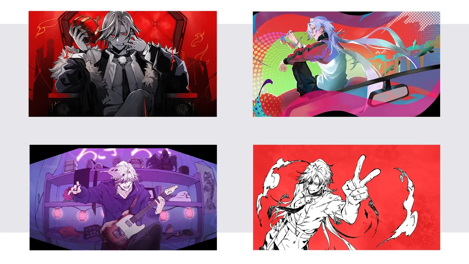 Vtuber 「鴉守ジン」歌ってみたイラスト集