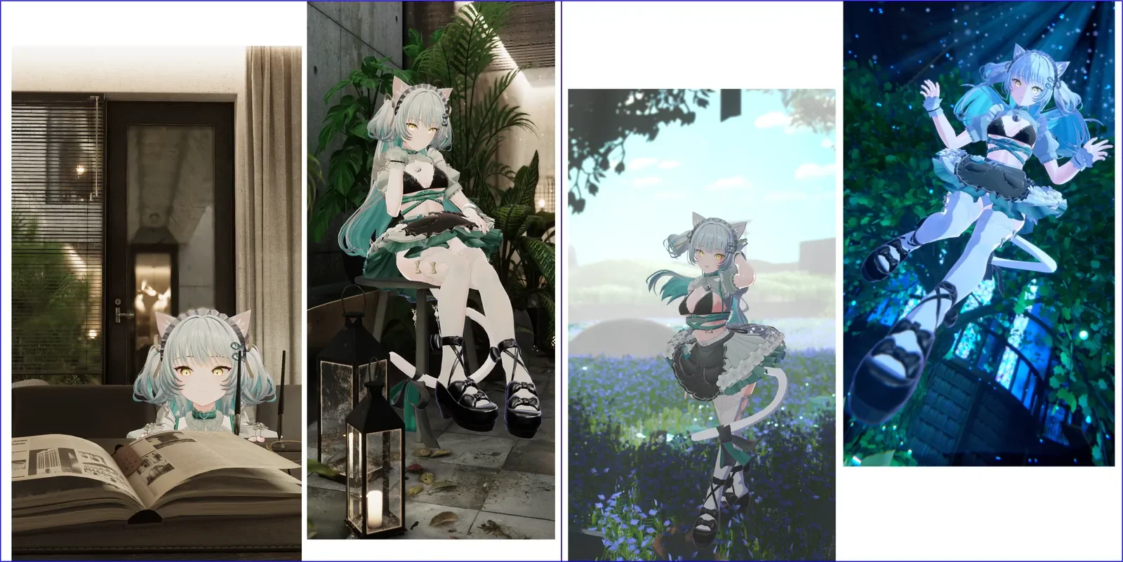 黒猫洋品店合同会社×「白猫のライム・フローレン」VRChat対応3Dアバター