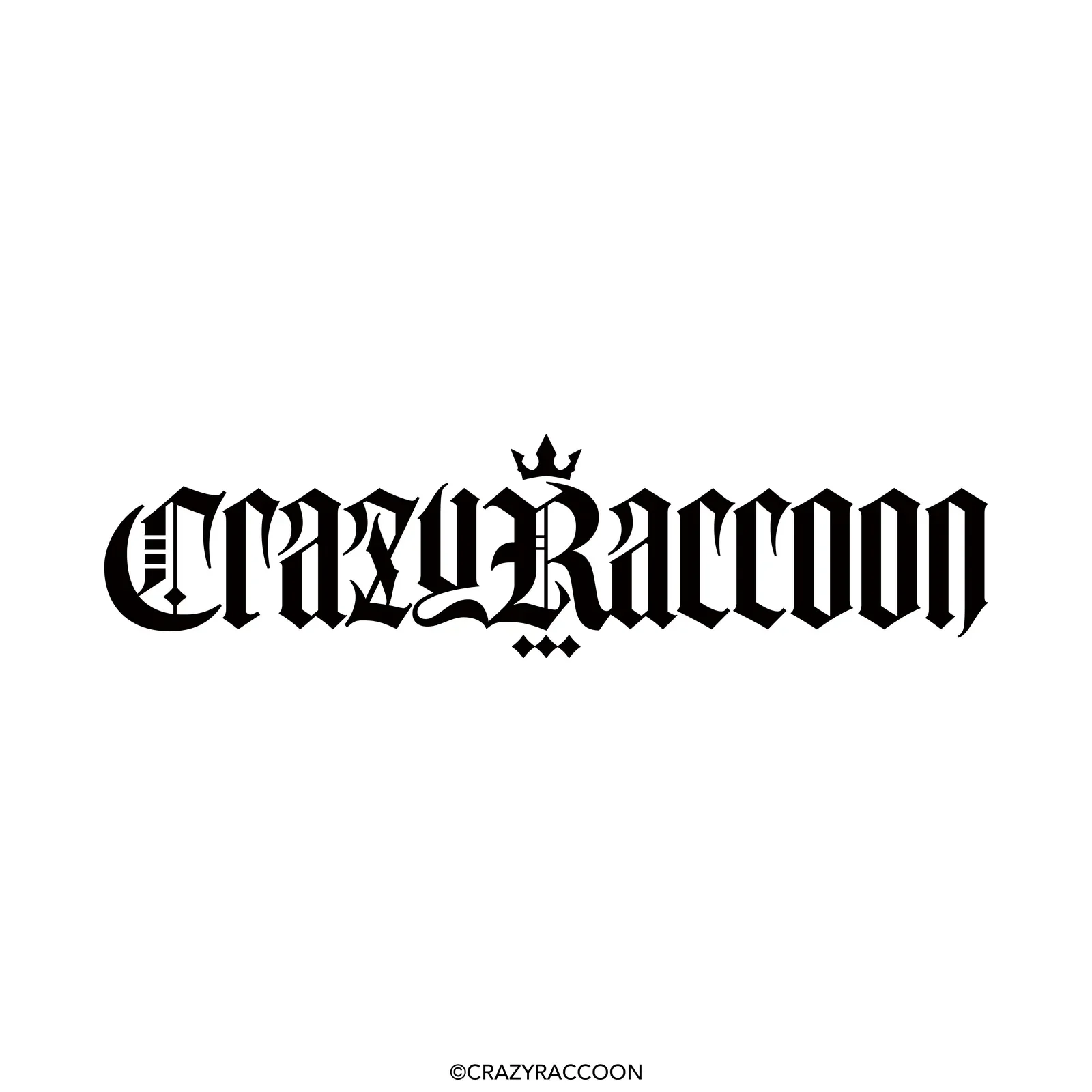 CrazyRaccoon CR_xxday 黒の日 ロゴデザイン