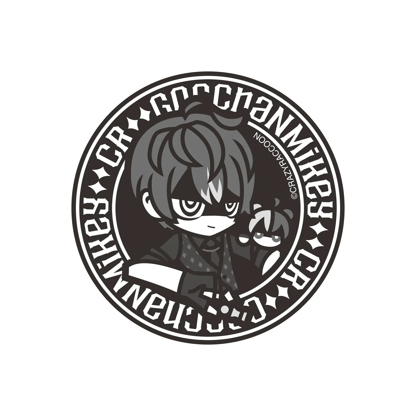 CrazyRaccoon CR_xxday 黒の日 ロゴデザイン