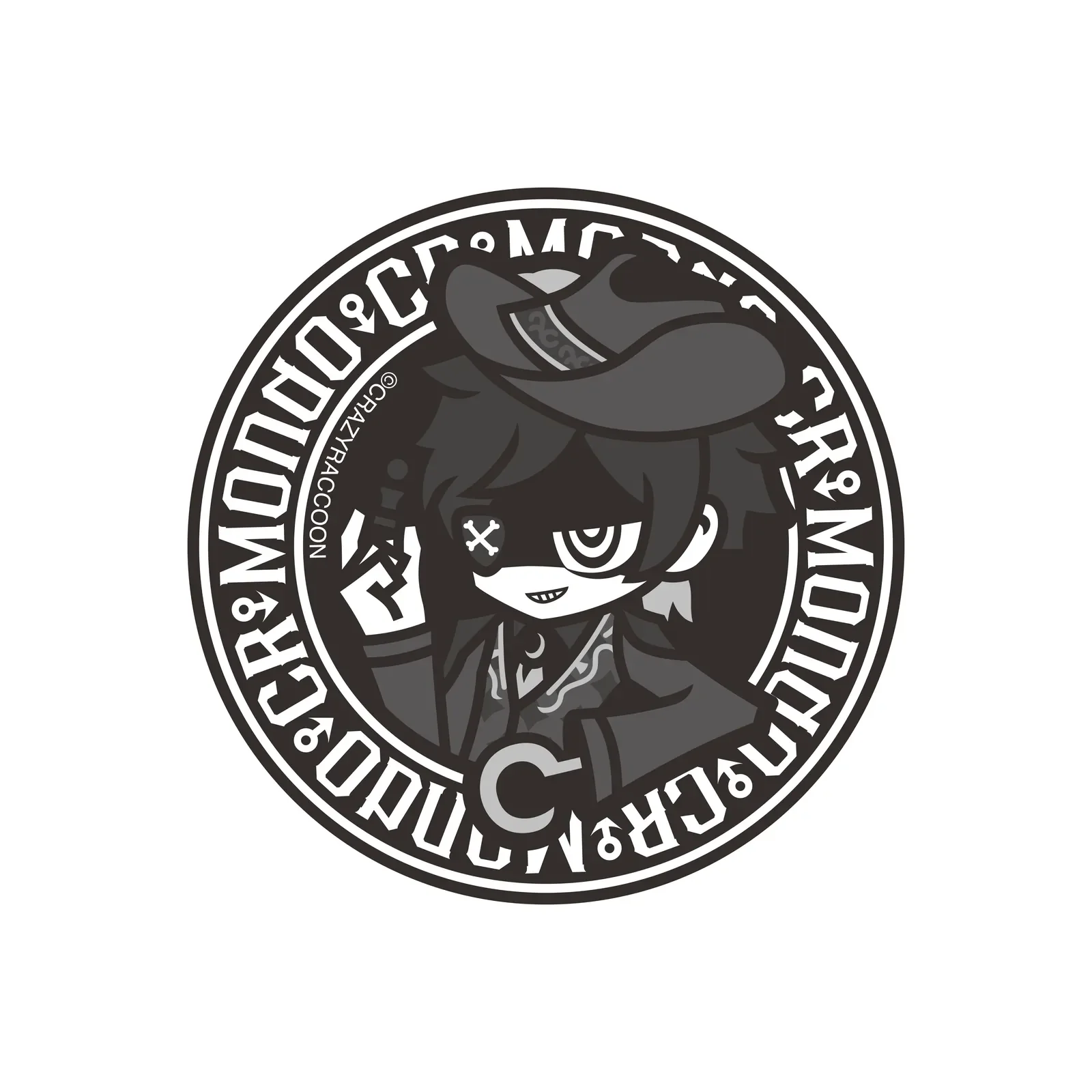 CrazyRaccoon CR_xxday 黒の日 ロゴデザイン