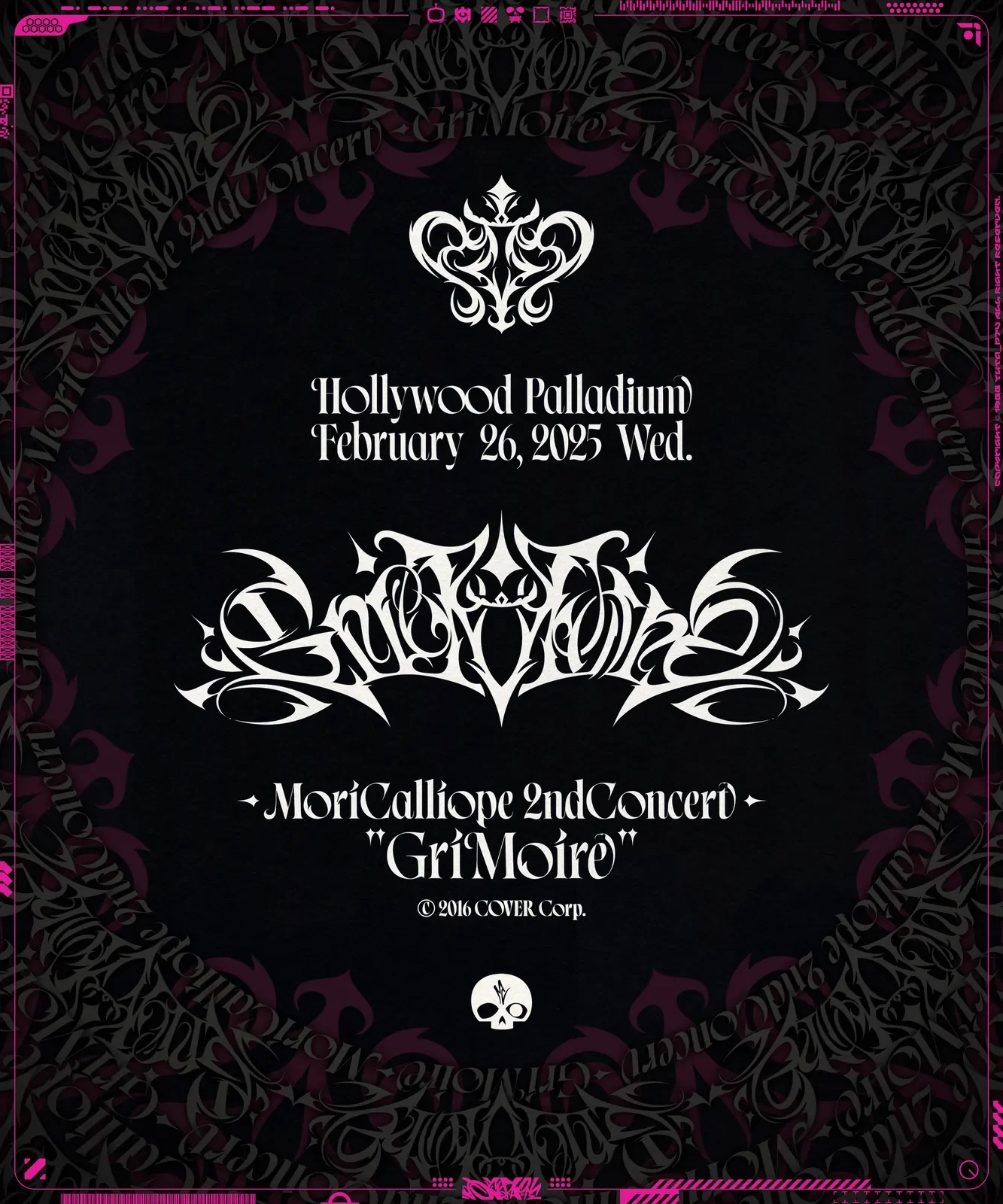 森カリオペ 2ndソロライブ GriMoire ロゴデザイン＆KVデザイン