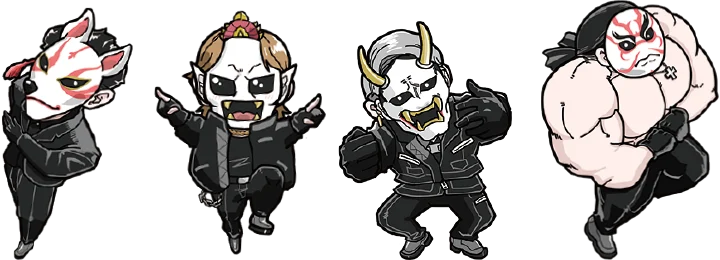 O-MENZ vs ROOTS / REAL AKIBA BOYZ『Live Chipher vol.5』キャラクターイラスト