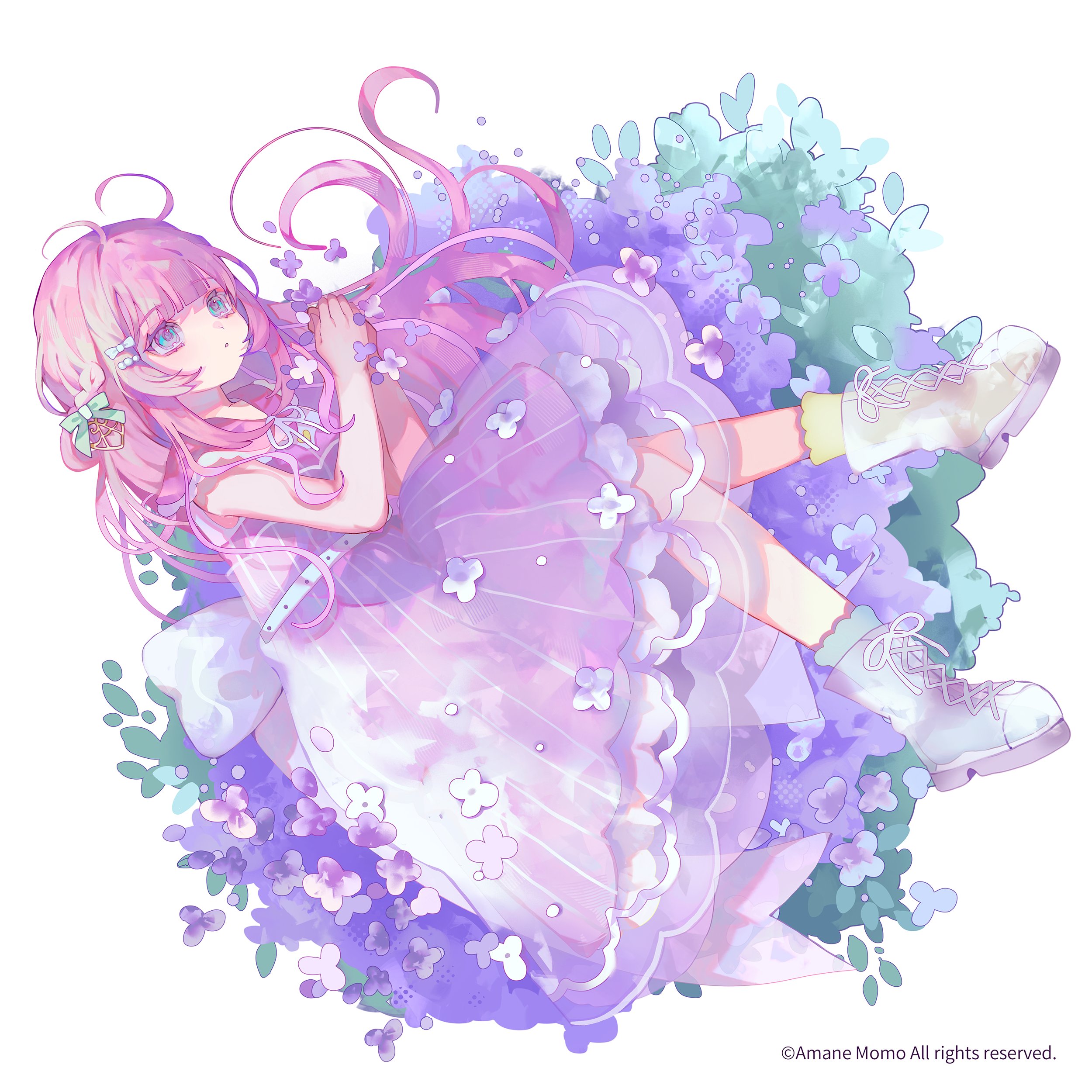 風に揺れるスミレ MVイラスト
